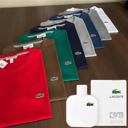 PACK X5 CAMISETAS LACOSTE + LOCION
