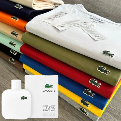 PACK X5 CAMISETAS LACOSTE + LOCION